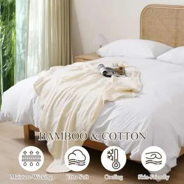 PHF Cooling Muslin Throw Blanket for Hot Sleepers Comfort