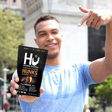 Hu Hunks Vegan Chocolate Covered Almonds | Healthy Snack