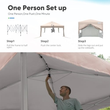 Quictent 8x8 Canopy Tent Easy Setup Waterproof UV Protection