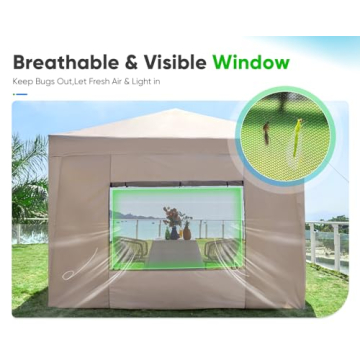 Quictent 8x8 Canopy Tent Easy Setup Waterproof UV Protection
