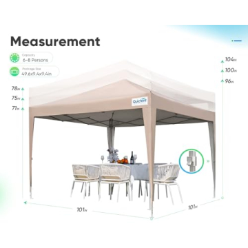 Quictent 8x8 Canopy Tent Easy Setup Waterproof UV Protection