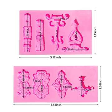 Vintage Keyhole Polymer Clay Molds, Belt Silicone Chocolate Mould, Fondant Mold for Cake of Treasure...