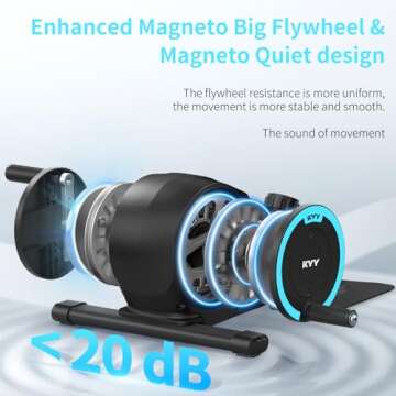 KYY Under Desk Elliptical, Magnetic Portable Ellipse Leg Exerciser, Stair Stepper, Under Desk Bike P...