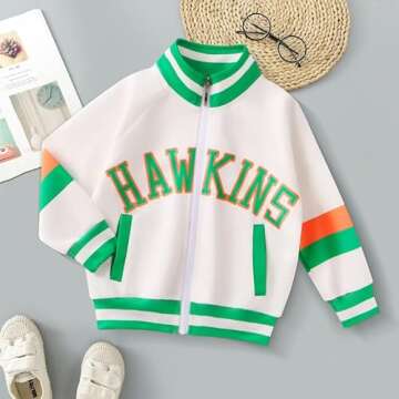 MSOHGA Max Costume Jacket for Kids Max Mayfield Hoodie Cosplay ST4 Clothes Outfit Halloween Party 5-12 Years