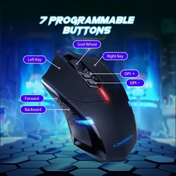 T-DAGGER Wireless Gaming Mouse with Silent Buttons