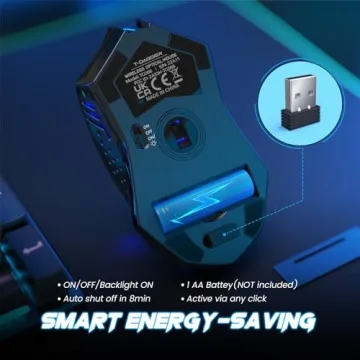 T-DAGGER Wireless Gaming Mouse with Silent Buttons