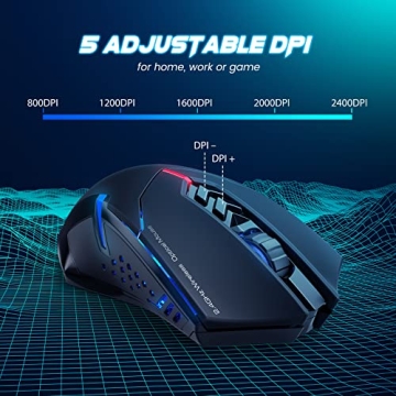 T-DAGGER Wireless Gaming Mouse with Silent Buttons
