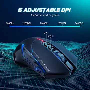 T-DAGGER Wireless Gaming Mouse with Silent Buttons