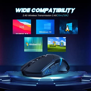 T-DAGGER Wireless Gaming Mouse with Silent Buttons