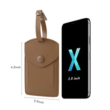 Durable Kevancho Leather Luggage Tags Set of 2 for Travelers