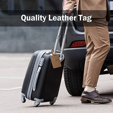 Durable Kevancho Leather Luggage Tags Set of 2 for Travelers