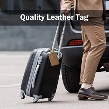 Durable Kevancho Leather Luggage Tags Set of 2 for Travelers