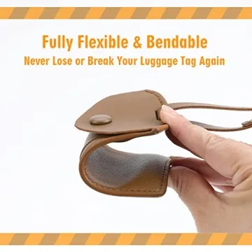 Durable Kevancho Leather Luggage Tags Set of 2 for Travelers