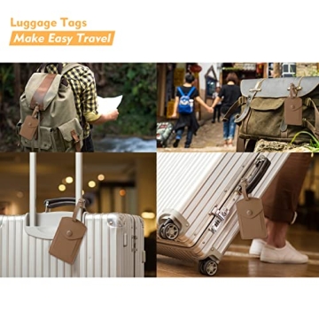 Durable Kevancho Leather Luggage Tags Set of 2 for Travelers