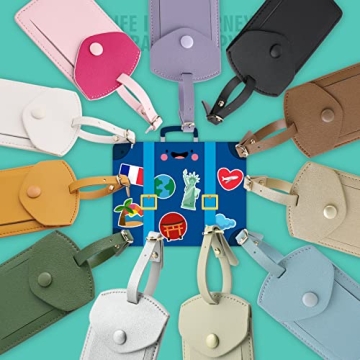 Durable Kevancho Leather Luggage Tags Set of 2 for Travelers