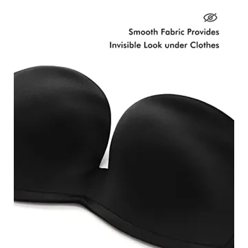 Comfortable DELIMIRA Strapless Bra for Big Busts 42DD