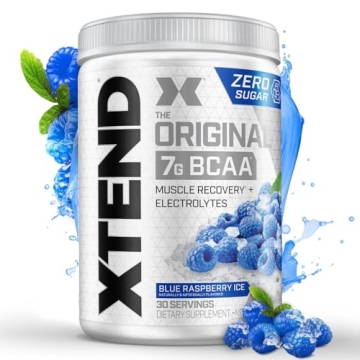 Scivation XTEND Original BCAA 7g Muscle Recovery + Electrolytes - 30 Servings Blue Raspberry Ice