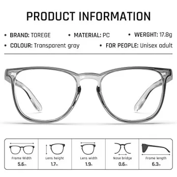TOREGE Safety Glasses Stylish Eye Protection for Everyone