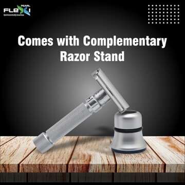 Pearl Flexi Adjustable Safety Razor Version V12 - Reusable Metal Razor made of 100% Brass | Eco Frie...