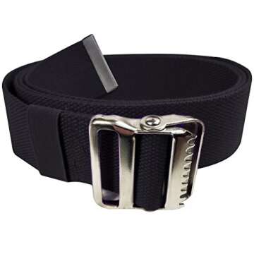 LiftAid Transfer and Gait Belt 60 Inch with Metal Buckle and Loop - Walking, Standing and Transfer Assist Aid for Seniors, Elderly Patients, Caregiver, Nurse, Therapist (Black)