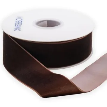 XMRIBBON Coffee Velvet Ribbon 1.5 Inch by 10 Yards