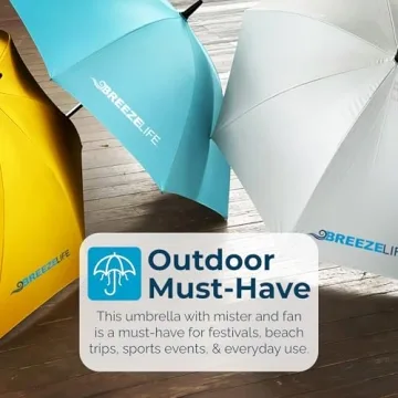 Breeze Life Original Mister Breeze Sun Umbrella with Fan
