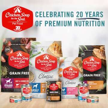 Chicken Soup For The Soul Classic Dry Adult Dog Food, Beef & Brown Rice Recipe, 28 Pound Bag | Soy Free, Corn Free, Wheat Free, Dry Dog Food Made with Real Ingredients