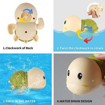 Baby Bath Toys for Toddlers, Crab Bath Bubble Maker with 12 Songs, 3 Pack Wind-up Pool Toys for Kid, Bathtub Toys As Birthday Gift for Boys Girls