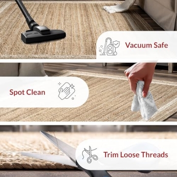 nuLOOM Rikki Coastal Braided Jute Area Rug 5x8 Off-white