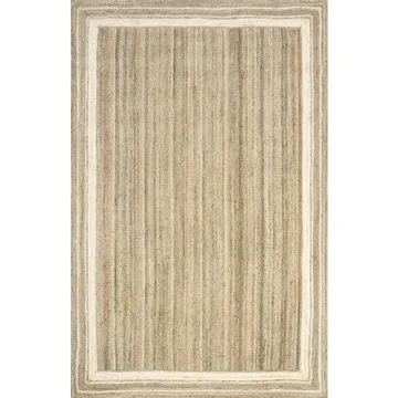 nuLOOM Rikki Coastal Braided Jute Area Rug 5x8 Off-white