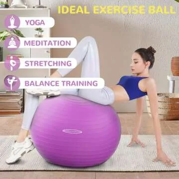 Fitvids Anti-Burst and Slip Resistant Exercise Ball