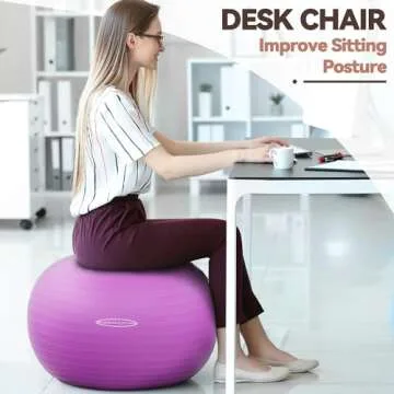 Fitvids Anti-Burst and Slip Resistant Exercise Ball