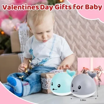 Gigilli Upgraded Baby Bath Toys, Rechargeable Light Up Bath Toys for Kids 1-3, Baby Toy 6-12 12-18 Months Whale Bath Toy Sprinkler, Fountain Bathtub Toys Toddler Newborn Birthday Valentines Baby Gifts