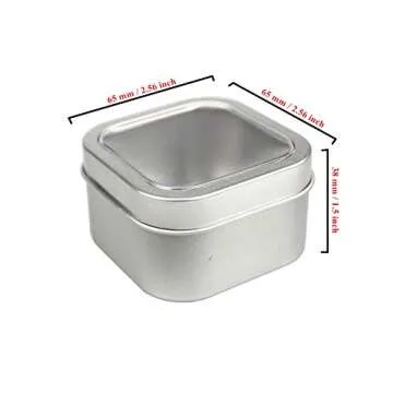Versatile 4 oz Silver Tins with Clear Window for Organizers