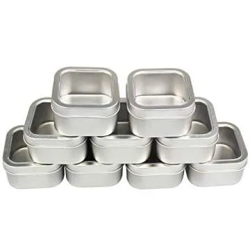 Versatile 4 oz Silver Tins with Clear Window for Organizers