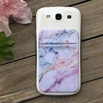 2Pack Marble Adhesive Card Holder for All Smartphones