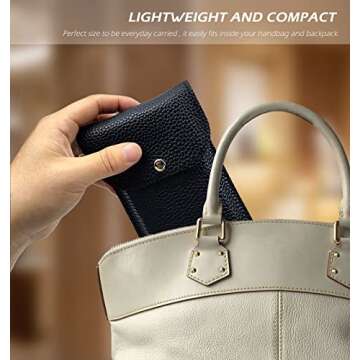 VOFOON Travel Pill Organizer 2 Times a Day, PU Leather Portable Pill Case for Women/Men, 7 Day AM PM Pill Box with Travel Pouch Medicine Organizer for Vitamins Medicine Fish Oils Supplements (Small)