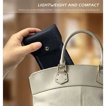 VOFOON Travel Pill Organizer 2 Times a Day, PU Leather Portable Pill Case for Women/Men, 7 Day AM PM Pill Box with Travel Pouch Medicine Organizer for Vitamins Medicine Fish Oils Supplements (Small)