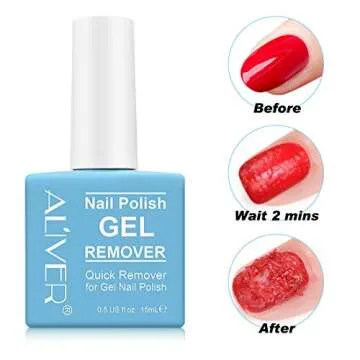 Gel Nail Polish Remover, (3pcs) Professional Remove Gel Nail Polish Within 3-6 Minutes - Quick & Easy - No Need for Foil, Soaking Or Wrapping 15ml