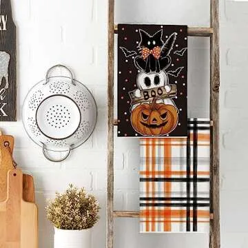 Artoid Halloween Kitchen Towels 18x26 Set of 2