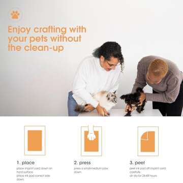 Pearhead Paw Print Clean-Touch Ink Pad, Mess Free Inkless Pet Impression Kit, Safe for Cats and Dogs, Pawprint Keepsake, Pack of 2