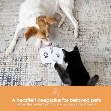 Pearhead Paw Print Clean-Touch Ink Pad, Mess Free Inkless Pet Impression Kit, Safe for Cats and Dogs, Pawprint Keepsake, Pack of 2