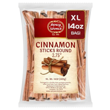 Spicy World Cinnamon Sticks 14 Oz Bag - Versatile & Aromatic Baking Essential