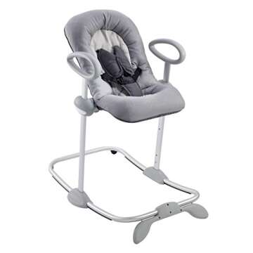 BEABA Up and Down Portable Baby Rocker, 4 Height Levels and 3 Reclining Positions with One Click, Ro...
