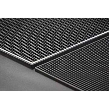 Highball & Chaser 2 Pack Bar Mat, Dish Drying mat, 18 in x 12in Thick Durable and Stylish Service Coffee Bar Mat/espresso mat for Spills, Bars, Restaurants, Coffee Counter Mat