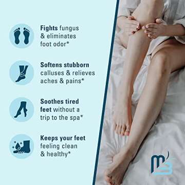 Tea Tree Oil Foot Soak and Epsom Salts for soaking | Foot Spa and Remedy for Athletes Foot, Stinky Feet, and Foot Soak for Dry Cracked Feet | Detox Foot Soak and Tea Tree Oil for Healthy Toenails 16oz