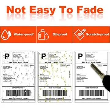InpourPack 4" x 6" Fanfold Labels Direct Thermal Labels, Shipping Package Labels with Perforated line for Thermal Printers (500 Labels/Stack, 1 Stack)