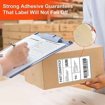 InpourPack 4" x 6" Fanfold Labels Direct Thermal Labels, Shipping Package Labels with Perforated line for Thermal Printers (500 Labels/Stack, 1 Stack)