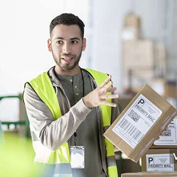 InpourPack 4" x 6" Fanfold Labels Direct Thermal Labels, Shipping Package Labels with Perforated line for Thermal Printers (500 Labels/Stack, 1 Stack)