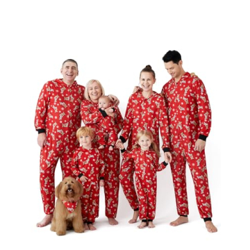 PATPAT Family Christmas Pajamas Matching Set for Everyone - Hooded Zip Up PJs